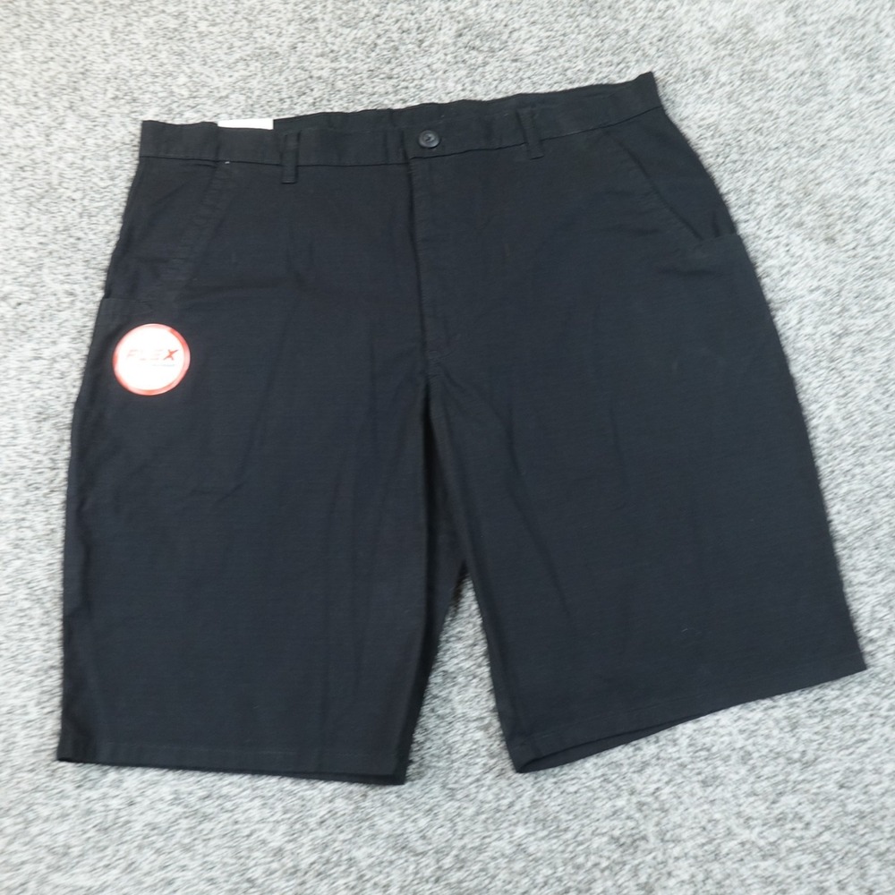 NEW Dickies Shorts Mens 38 Black Ripstop Flex Cargo Chino Hiking Stretch Work